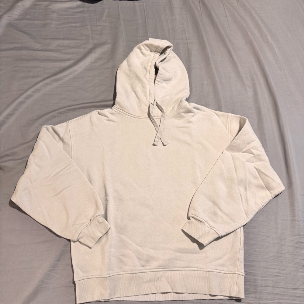 Zara Men's Cream Hoodie